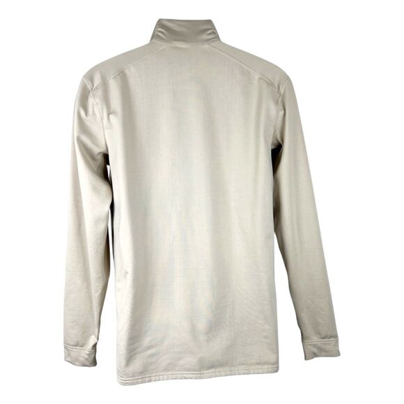 XGO Pullover Men Medium Beige Sweater 3/4 Zip UPF 50 Long Sleeve Fleece Lined - Picture 3 of 12